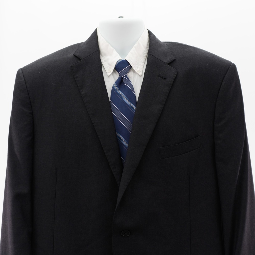 Jos A Bank Signature Gold Wool Charcoal Gray Suit Jacket‎ 44R Tagged 46R